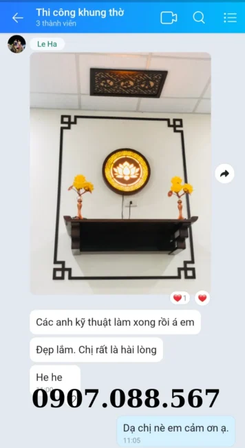 Phản hồi về bàn thờ treo tường
