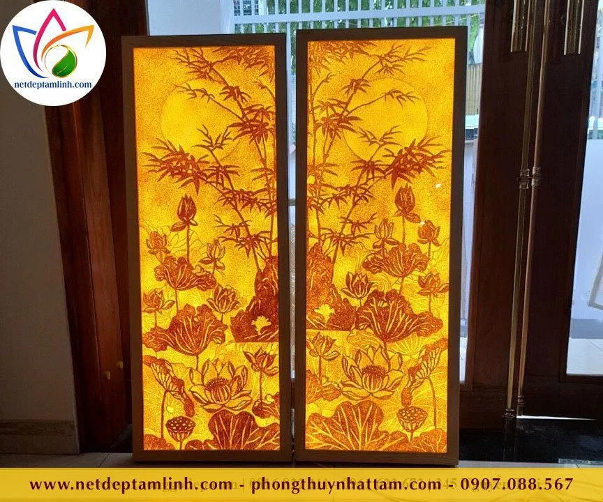 tranh trúc chỉ bàn thờ