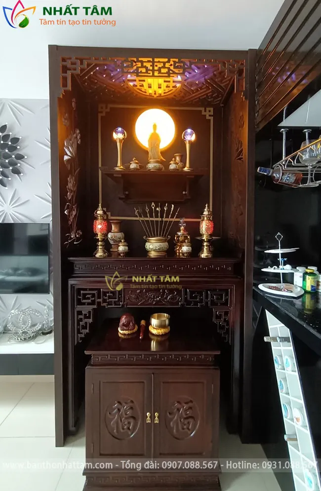 phòng thờ chung cư hiện đại