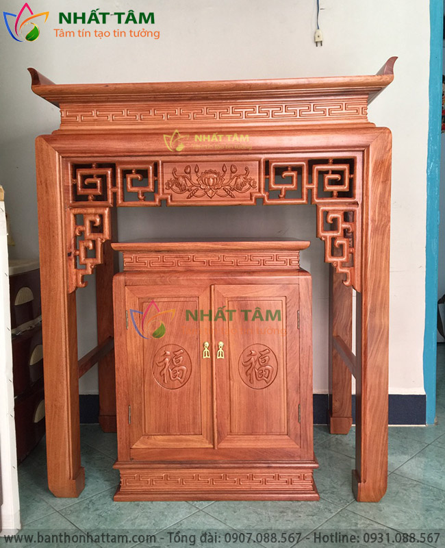 bàn thờ đứng hiện đại gỗ Hương