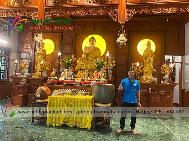 Bàn thờ Nhất Tâm Lắp tại chùa 