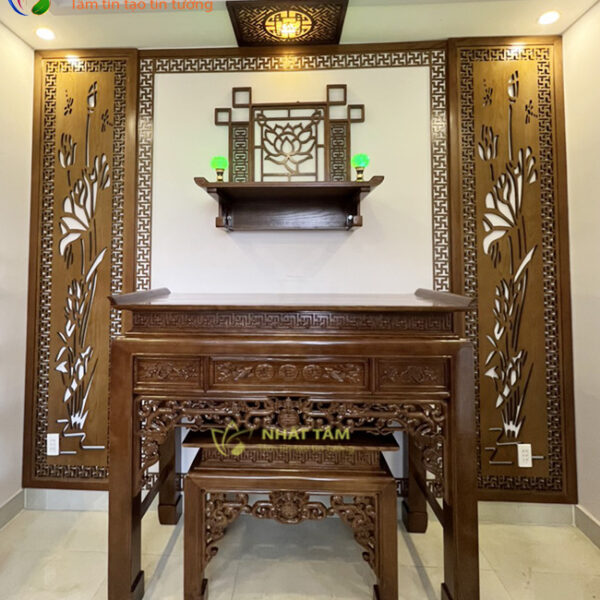 bàn thờ hiện đại gỗ Hương