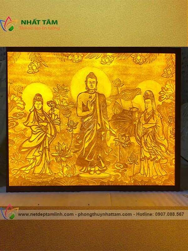 Tranh trúc chỉ tam thế phật