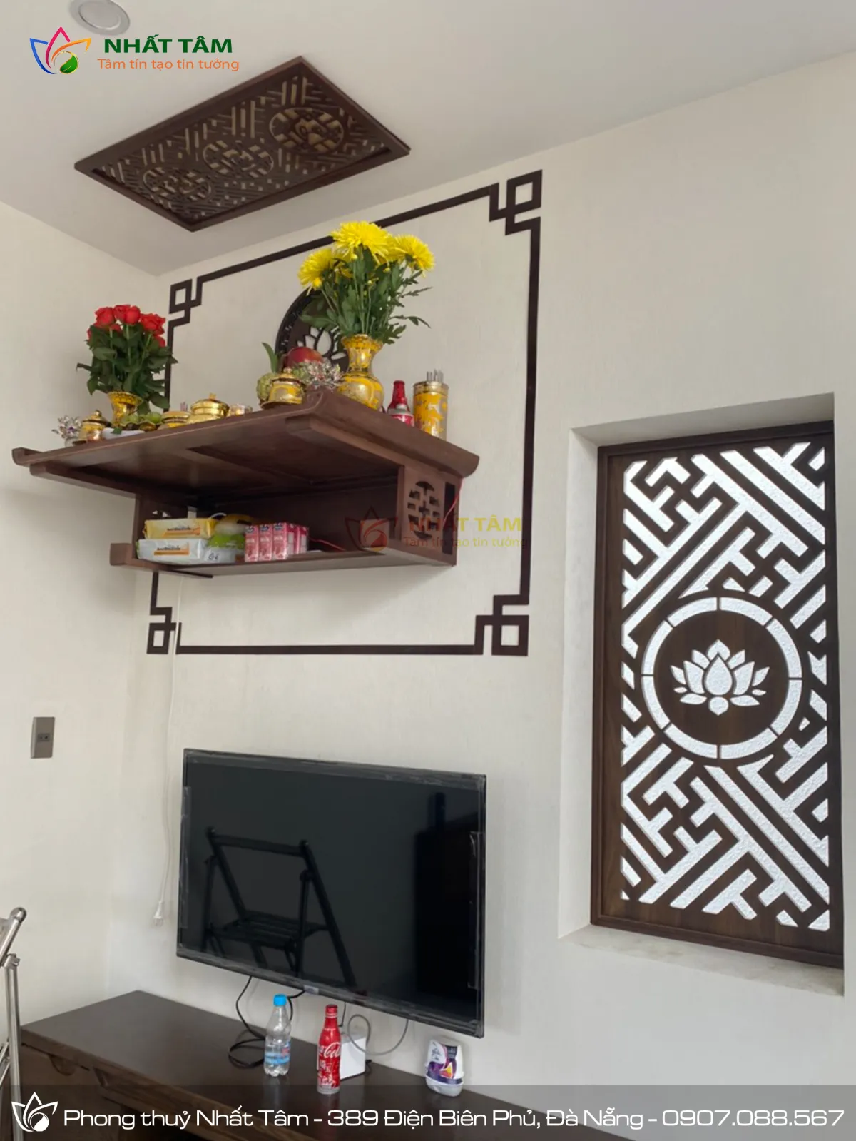 Bàn thờ chung cư diện tích nhỏ