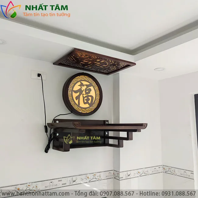 Bàn thờ treo tường đẹp hiện đại