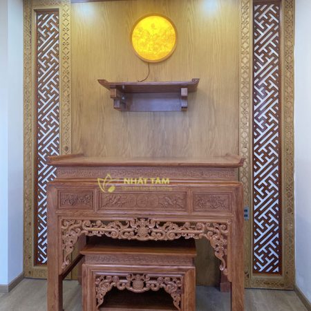 bàn thờ đứng hiện đại gỗ Hương