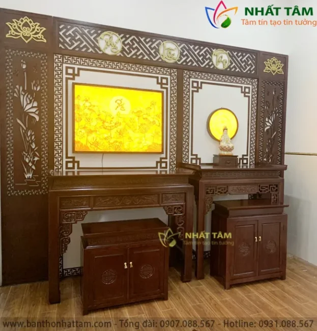 phòng thờ phật và gia tiên