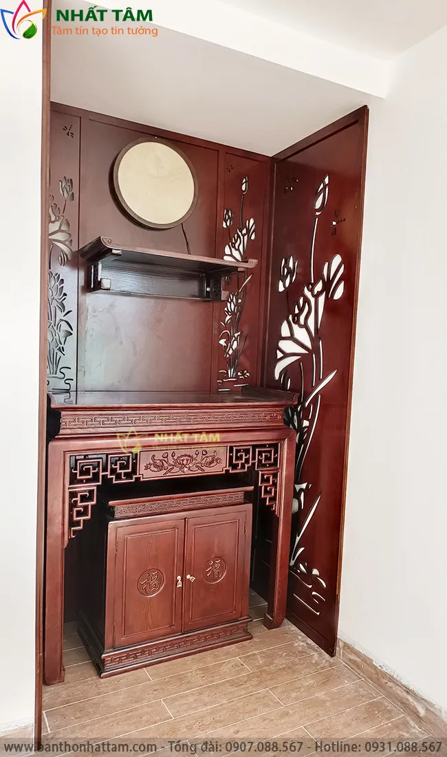 phòng thờ phật và gia tiên