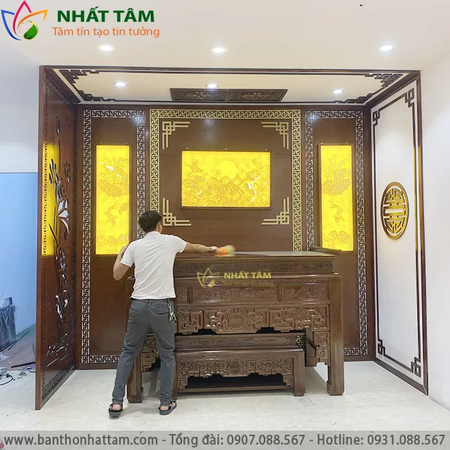Phòng thờ đẹp hiện đại