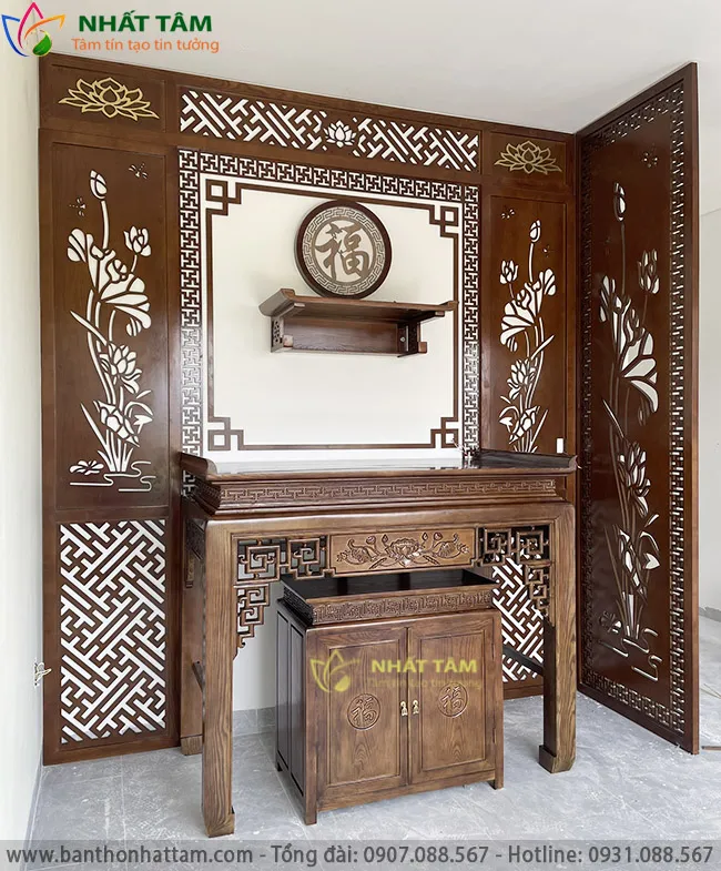 Mẫu bàn thờ đứng hiện đại