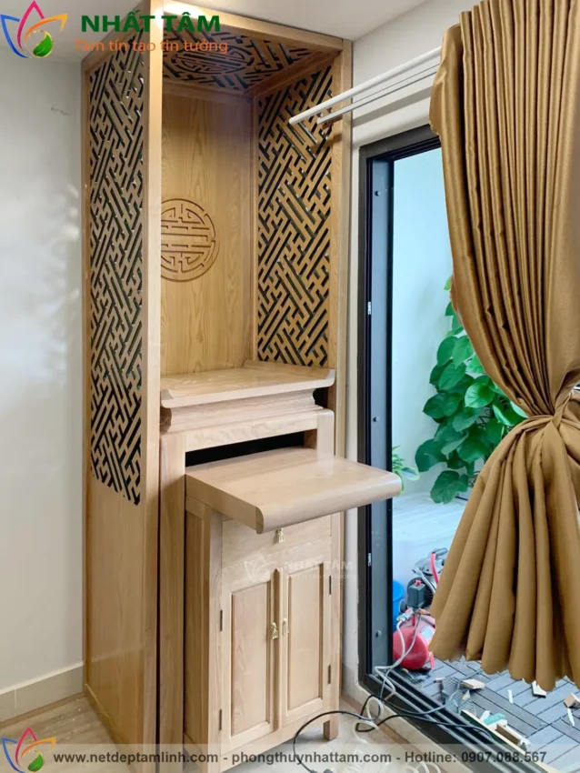 Bàn thờ chung cư đẹp gỗ cao cấp mẫu số 1