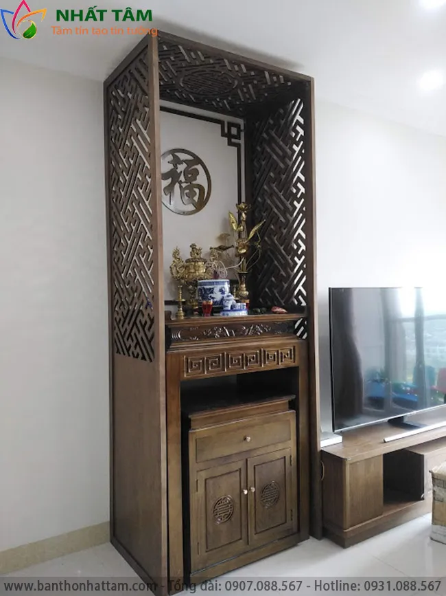 Bàn thờ chung cư hiện đai