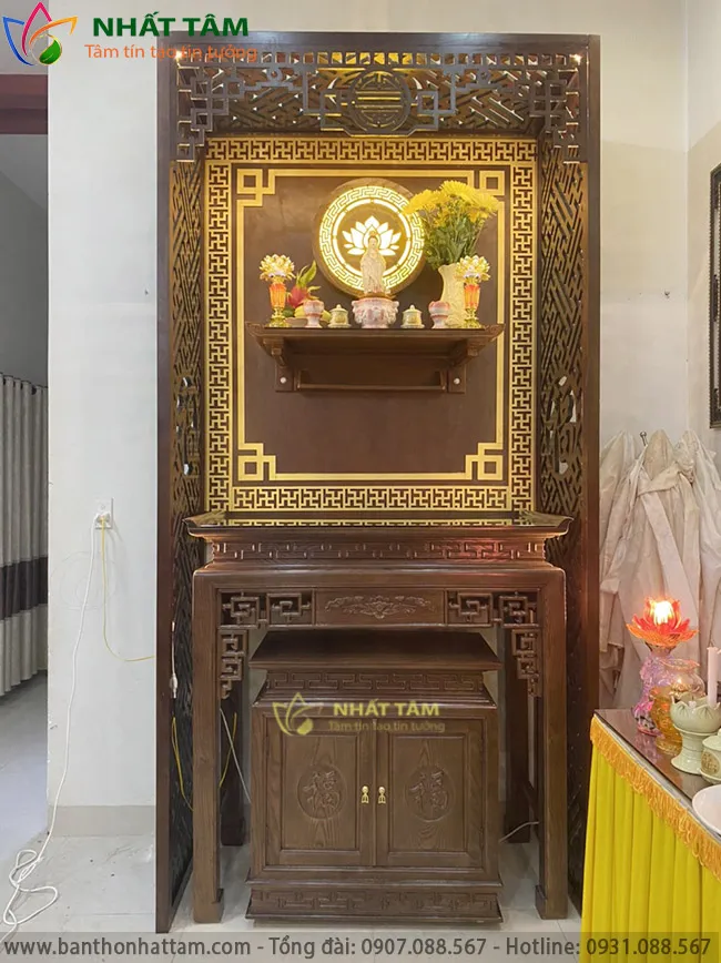 phòng thờ phật và gia tiên
