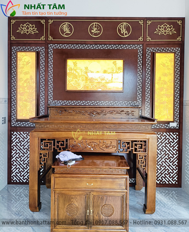 Mẫu bàn thờ gia tiên đẹp hiện đại