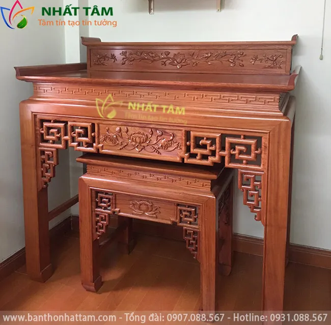 bàn thờ gỗ hương hai tầng