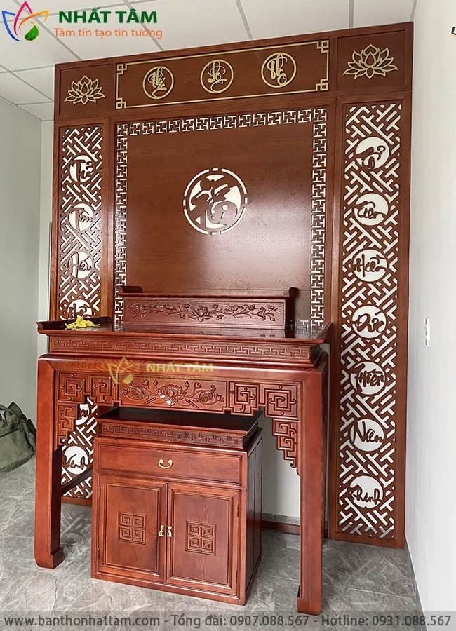 bàn thờ hiện đại gỗ Hương