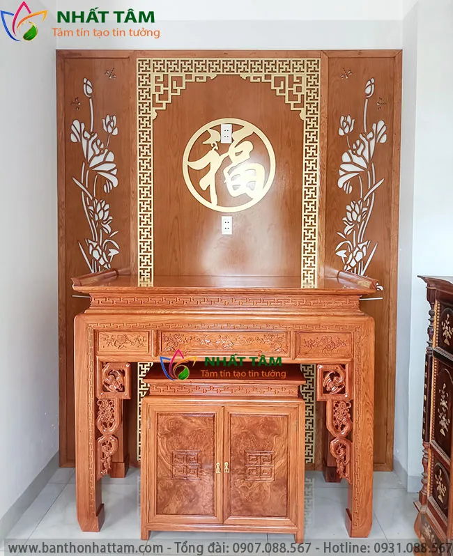 phòng thờ gia tiên đẹp hiện đại