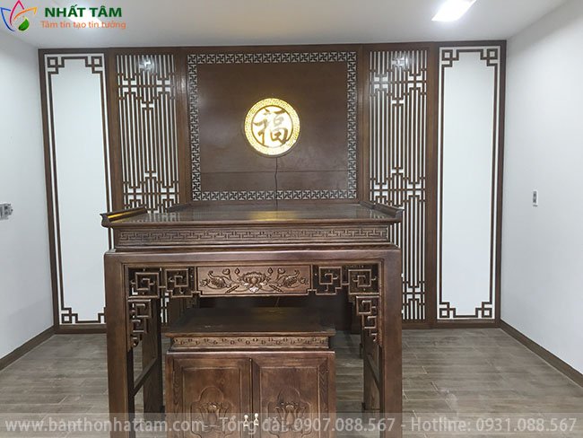 Bàn thờ Nhất Tâm - dịch vụ thiết kế và thi công phòng thờ tại Đà Nẵng 