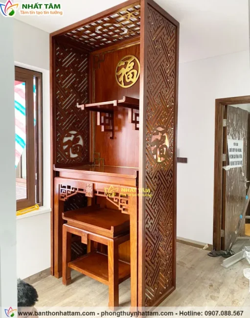 Mẫu bàn thờ chung cư đẹp hiện đại