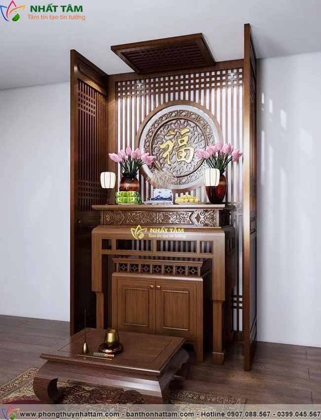 Bàn thờ chung cư thiết kế hiện đại