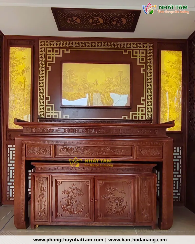 Ưu điểm nổi bật của mẫu phòng thờ gỗ Nhất Tâm